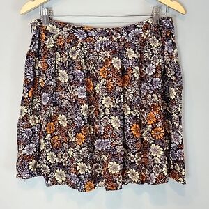Floral Mini Skirt - Multicolor